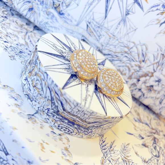 DIOR “Orbs of Atlantis” Gold Plated Clip On Earrings Jewelry by Christian Dior - Picture 2 of 8